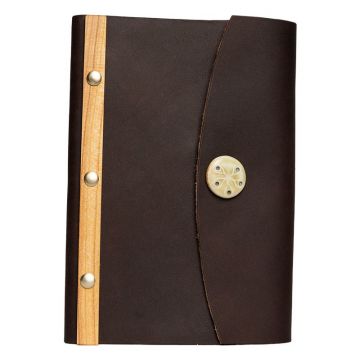 Leather Bolt Button Journal